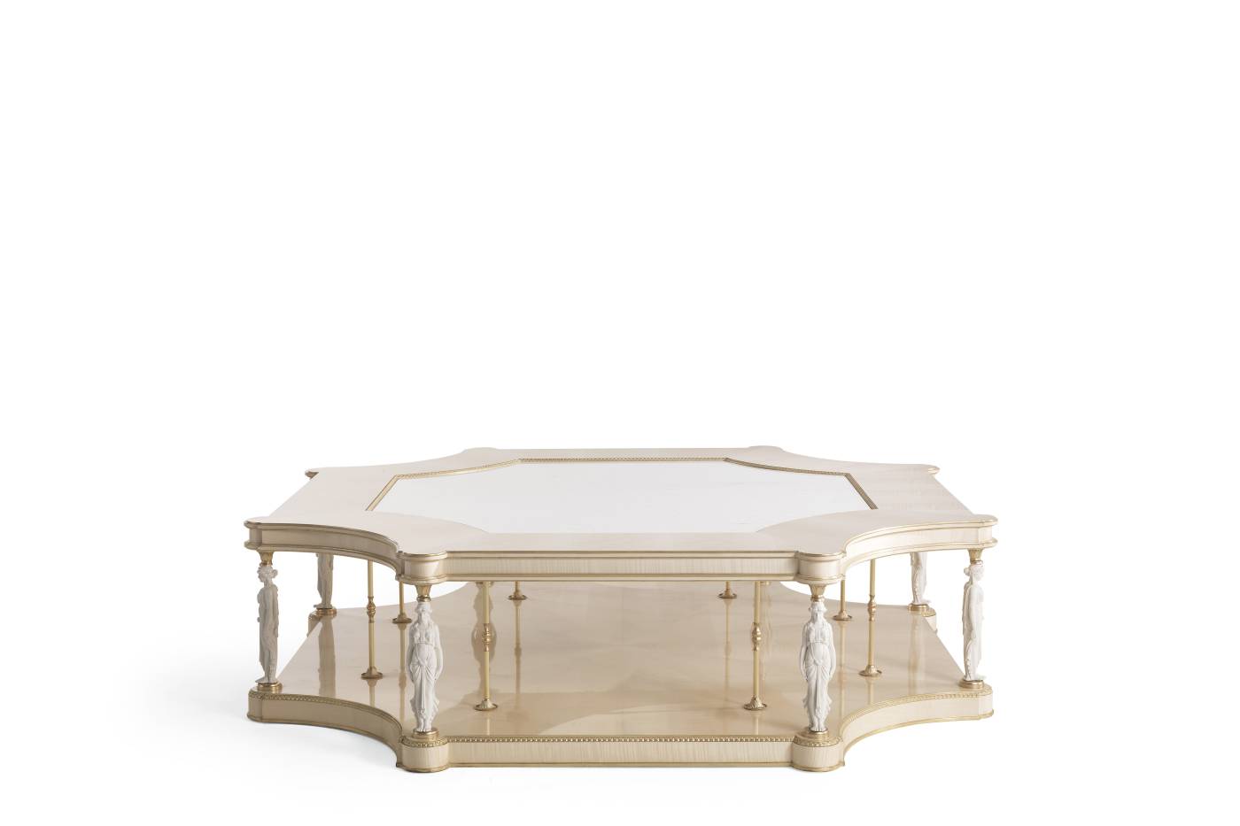 TOULOUSE low table - quality furniture and timeless elegance with luxury Made in Italy classic low tables of Oro Bianco collection.