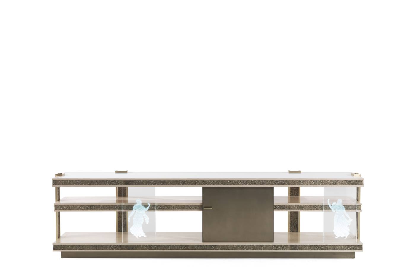 SHINTO TV holder - convey elegance to each space with Italian classic day storage units of the classic Oro Bianco collection