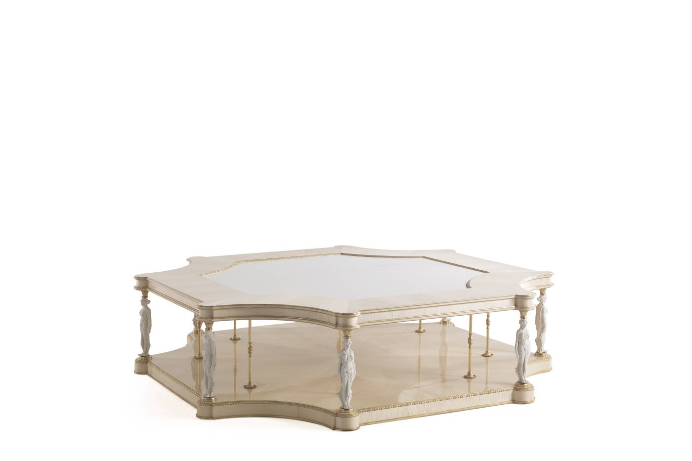 TOULOUSE low table – Transform your space with luxury Made in Italy classic low tables of Oro Bianco collection.