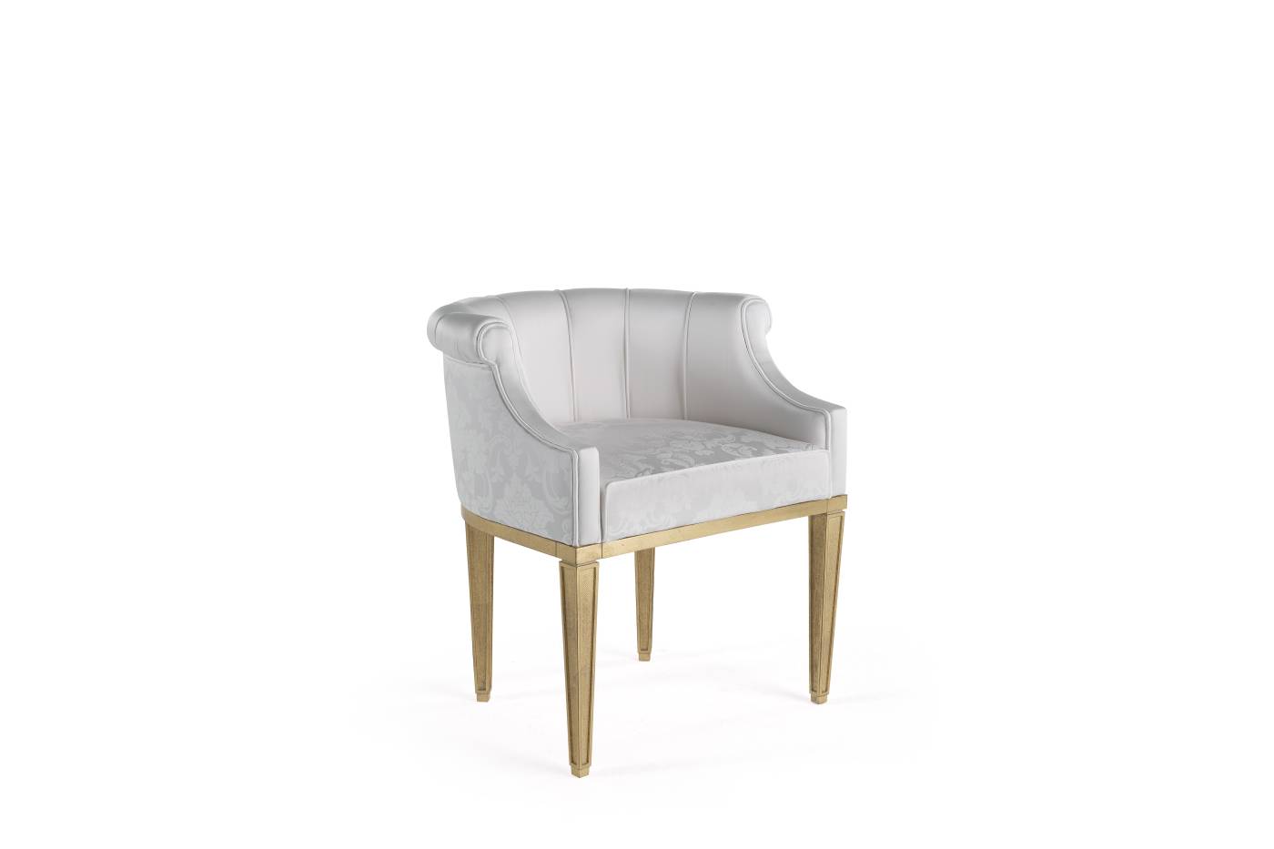 FUJI chair with armrests – Transform your space with luxury Made in Italy classic chairs of Oro Bianco collection.