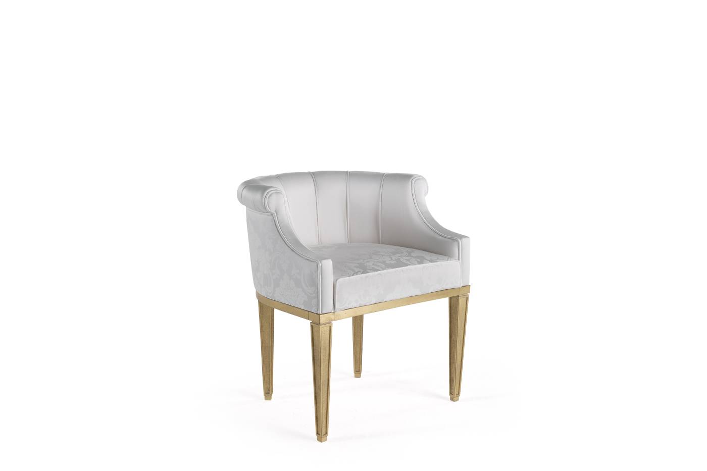 FUJI chair with armrests – Transform your space with luxury Made in Italy classic chairs of Oro Bianco collection.