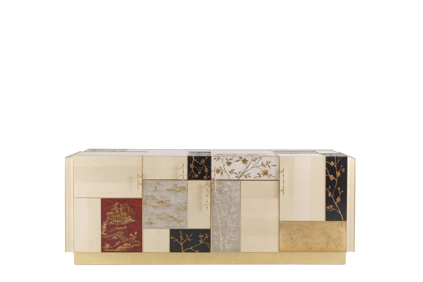 UKIYO sideboard – Transform your space with luxury Made in Italy classic day storage units of Oro Bianco collection.