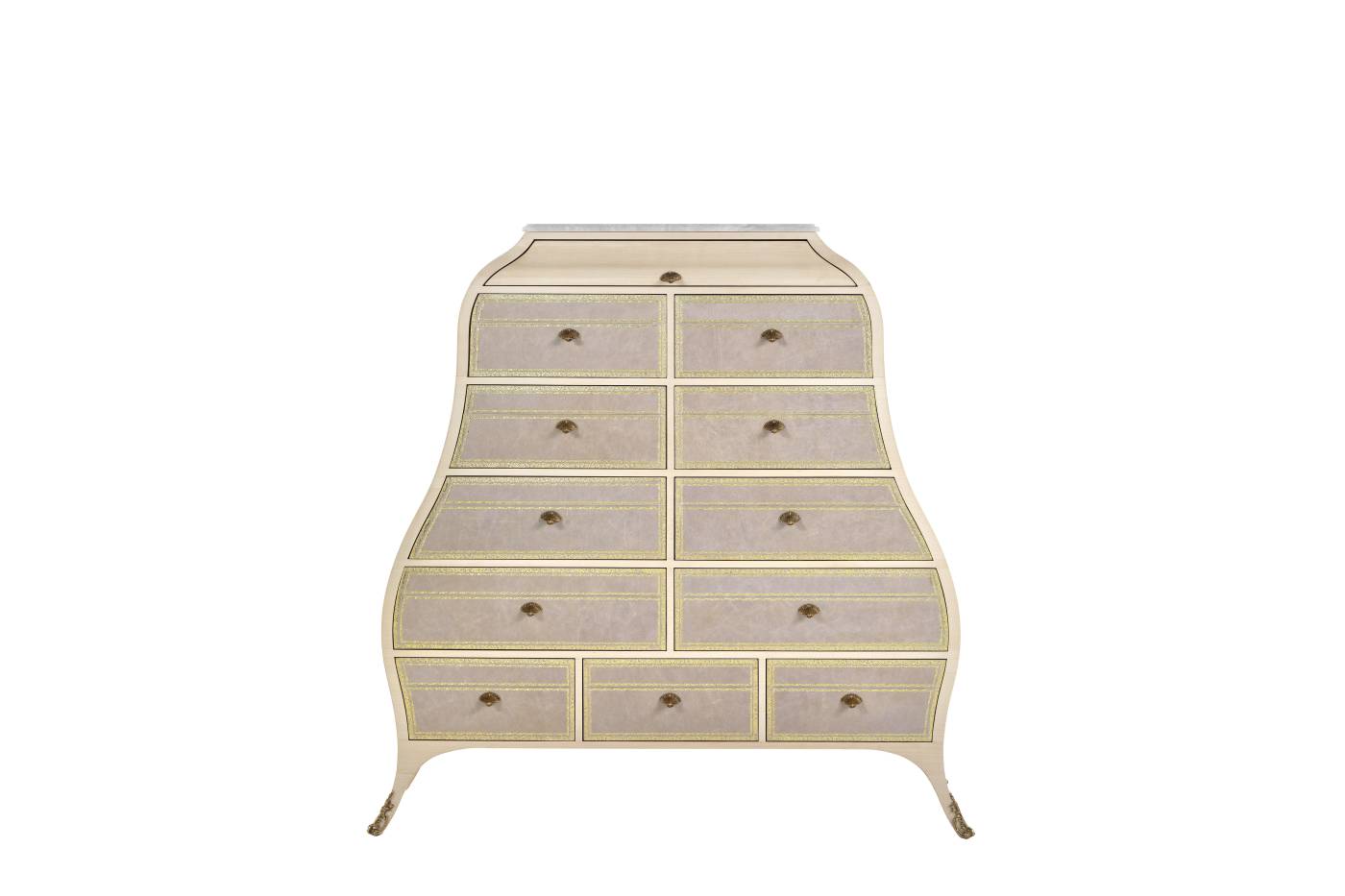 MADELEINE drawer unit - convey elegance to each space with Italian classic night storage units of the classic Oro Bianco collection