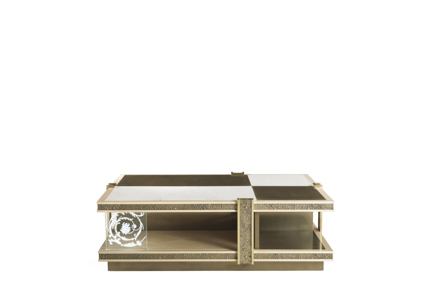 SHINTO low table - quality furniture and timeless elegance with luxury Made in Italy classic low tables of Oro Bianco collection.