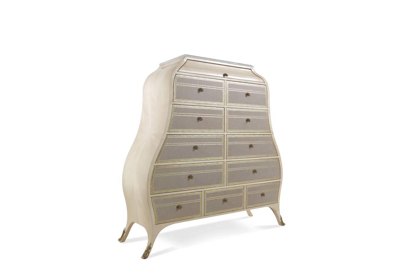 MADELEINE drawer unit - quality furniture and timeless elegance with luxury Made in Italy classic night storage units of Oro Bianco collection.
