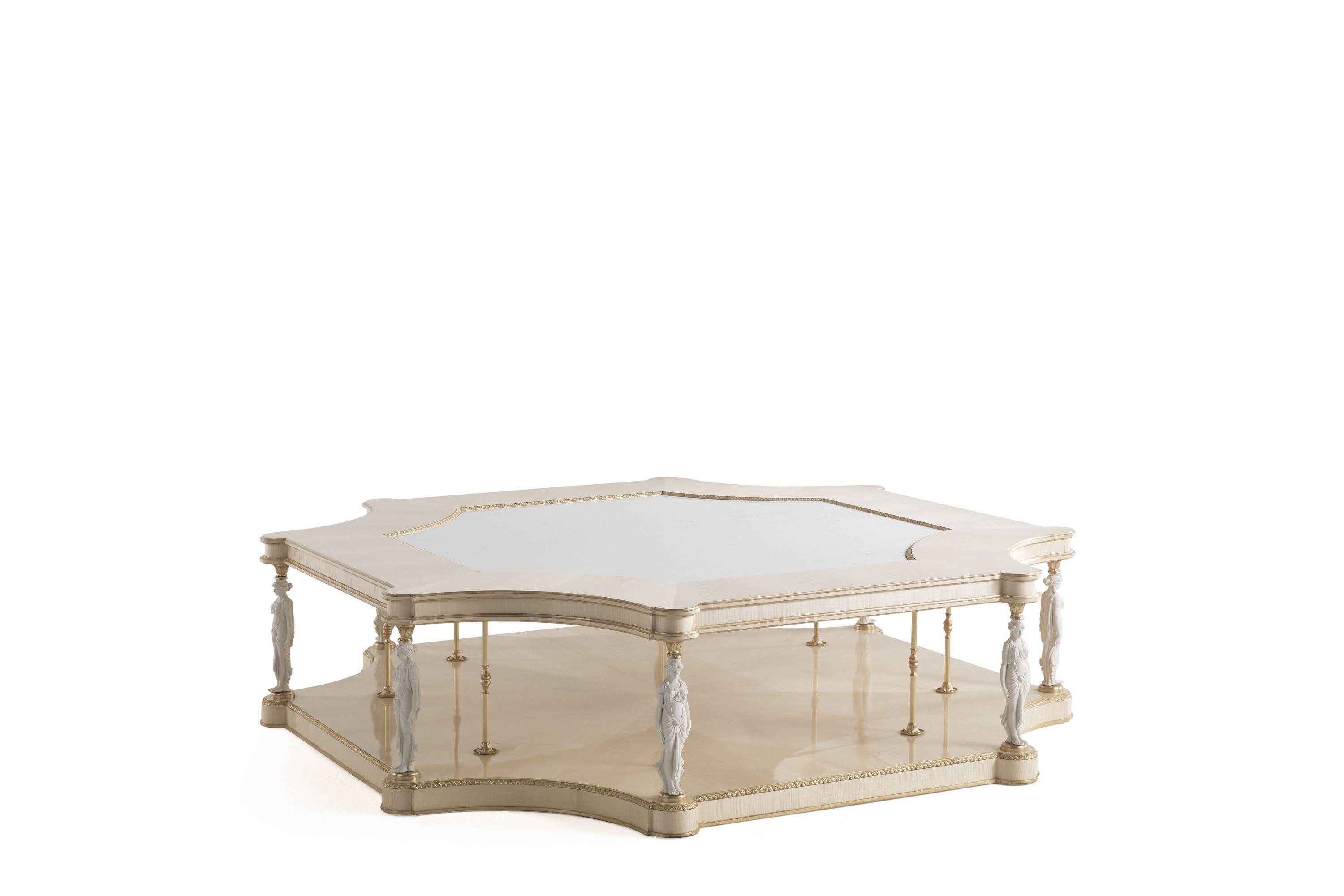 TOULOUSE low table – Transform your space with luxury Made in Italy classic low tables of Oro Bianco collection.