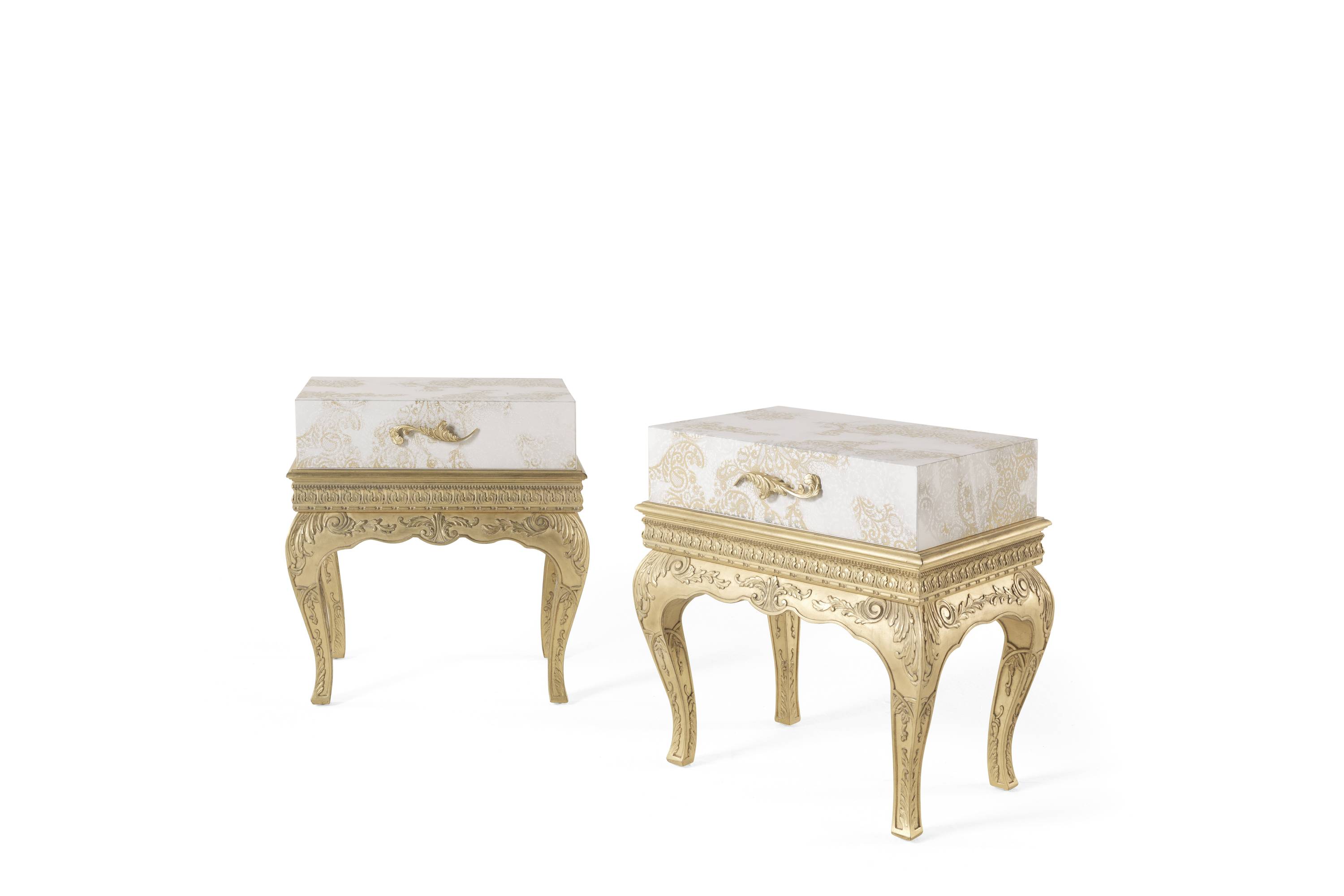 BROCART night table - Elevate your spaces with Made in Italy luxury classic night storage units.