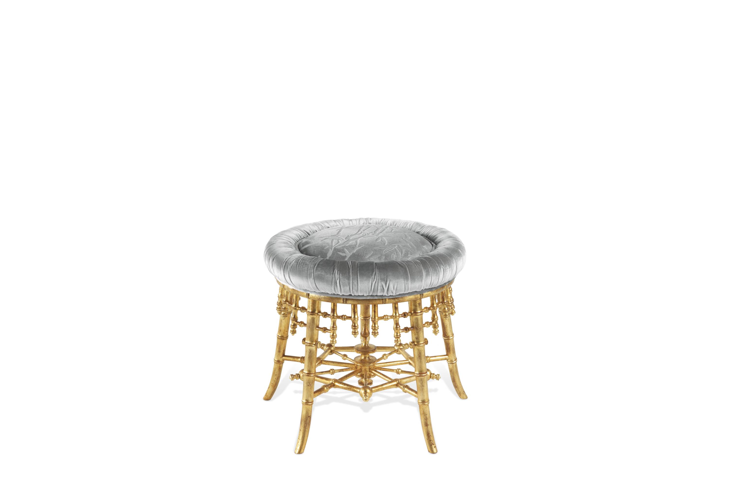 HIROKO stool - Discover timeless elegance with Jumbo Collection's Italian luxury poufs and benches. 