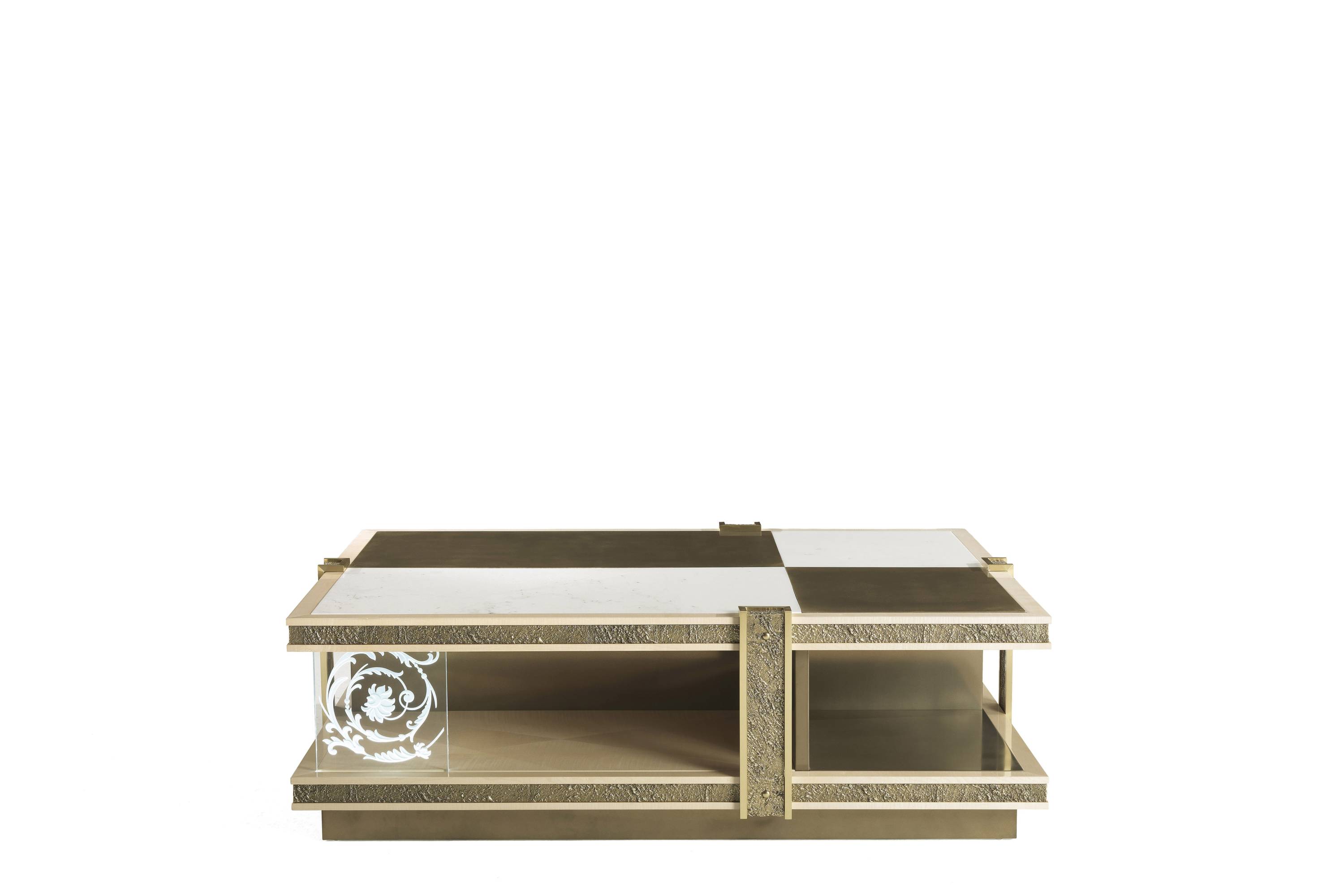 SHINTO low table - quality furniture and timeless elegance with luxury Made in Italy classic low tables of Oro Bianco collection.