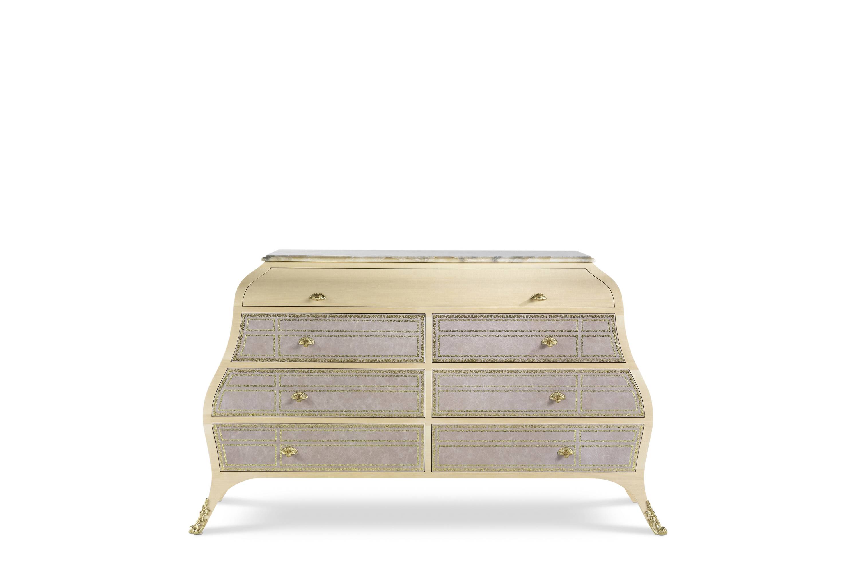 MADELEINE drawer unit - convey elegance to each space with italian classic night storage units of the classic Oro Bianco collection
