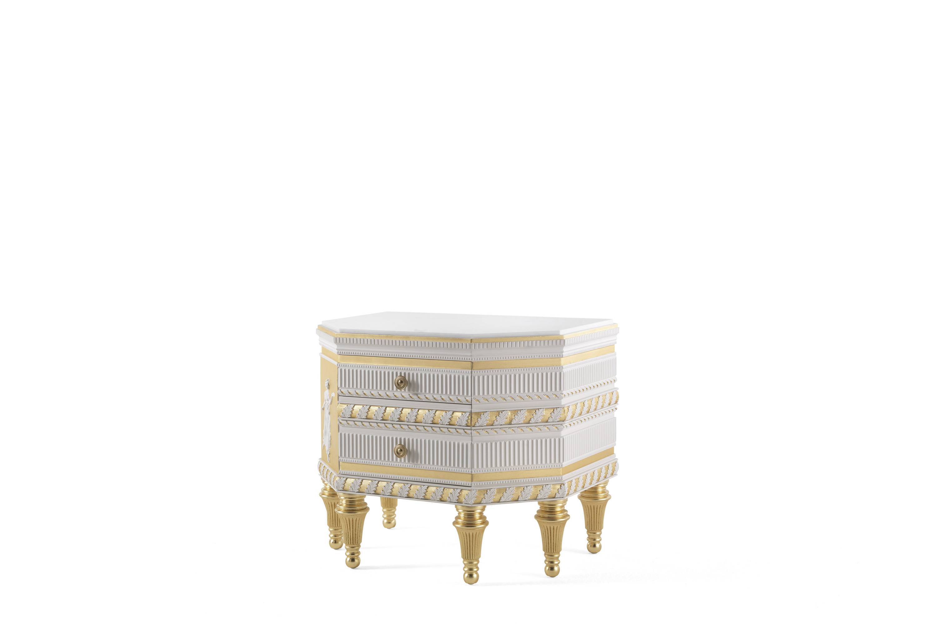 PORTLAND night table - convey elegance to each space with italian classic night storage units of the classic Oro Bianco collection